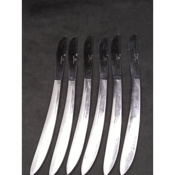 Set of 6 Dixon Vintage MCM Dinner Butter Knife Knives made in Japan 8" - Picture 1 of 7